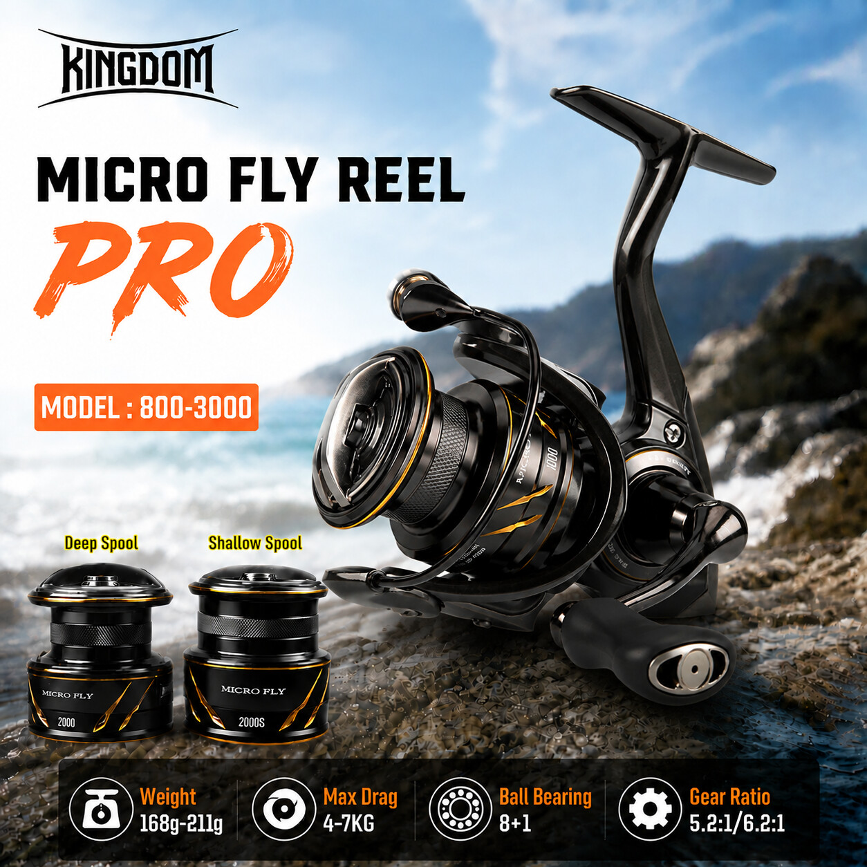 Daiwa Reel Bg - Kingdom Micro Fly Pro Fishing Spinning