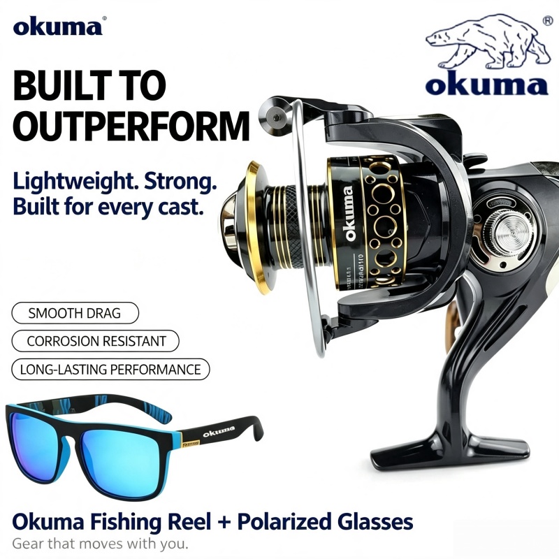 Fishing Boat Steering Wheel - OKUMA-Kołowrotek spinningowy, metalowy ultralekki kołowrotek wędkarski,